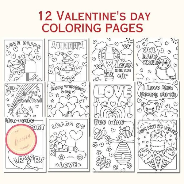 game valentine - Valentine's Day Coloring Book